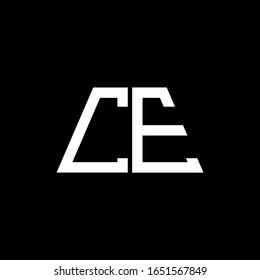 CE logo abstract monogram isolated on black background