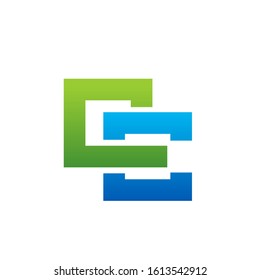 ce logo design simple modern template