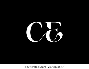 CE logo desing and monogram logo
