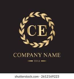 ce logo initial letter luxury royal logo. template symbol. modern golden luxury logo. abstract monogram vector letter mark brand fashion. icon  business monogram boutique font Clothing minimalist.
