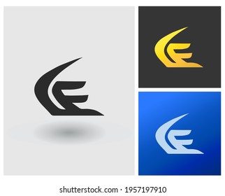 CE logo vector clean modern elegant in luxury gradient simple for digital apps template set design