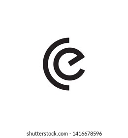 CE logo vector illustration. White background