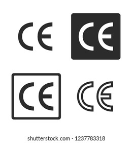 CE mark certification symbol vector image