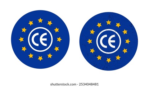 Ilustração do vetor do símbolo da Europa do ícone da marca CE