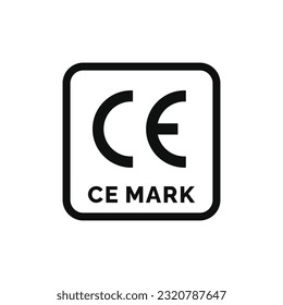 CE mark packaging icon symbol vector