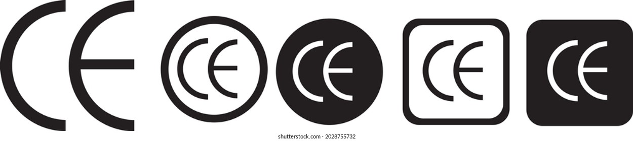 CE mark symbol. CE European Conformity certification mark