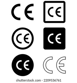 Ce Mark Symbol Icon Certificate Mark Stock Vector (Royalty Free ...