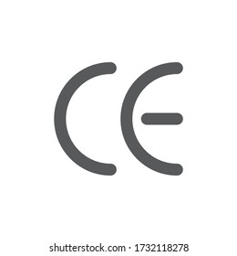 ce mark vector icon symbol isolated on white background