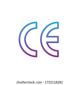 ce mark vector icon symbol isolated on white background