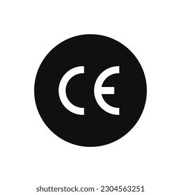 CE marking icon isolated on white background