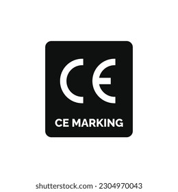 CE marking icon isolated on white background