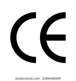 CE marking (short for Conformite Europeenne) symbol. Correct dimensions as per official construction sheet. CE mark symbol . Vector illustration.