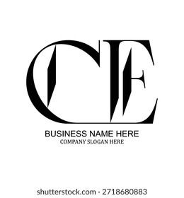 CE modern logo design, creative minimalist emblem, professional brand identity, unique company symbol, stylish vector graphic design