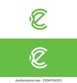 CE monogram letter logo design