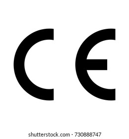 CE symbol vector icon.