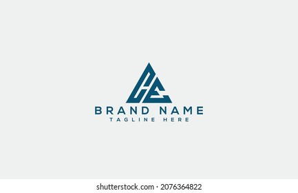 Logo de vector de carta comercial creativo único de CE