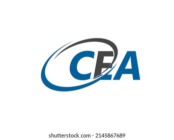 CEA letter creative modern elegant swoosh logo design