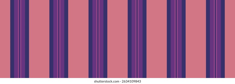 Cear textile texture lines, grungy background fabric vertical. Cutfit seamless vector stripe pattern in violet and indigo colors palette.
