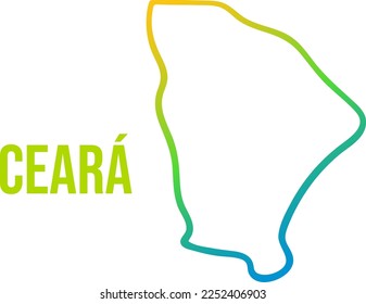 Mapa de gradientes de estado de Ceara brasileña