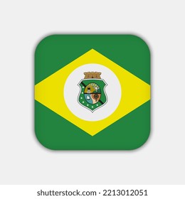 Ceara Flag, state of Brazil. Vector Illustration.