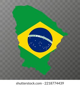 Ceara Map, Bundesstaat Brasilien. Vektorgrafik.