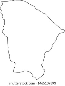 Ceara state map in brazil