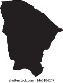 Ceara state map in brazil