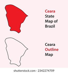 ceara state map of brazil