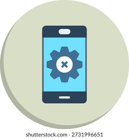 Cease Of Activity Flat Circle Style Icon