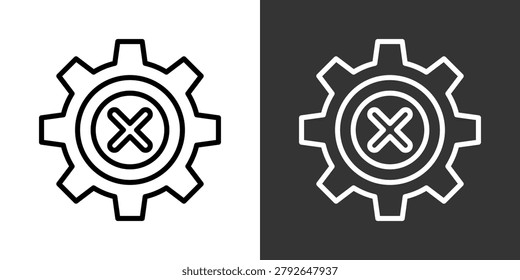 Cease Of Activity White And Black Icon Set Multiple Style Collection Pack Vector Illustration