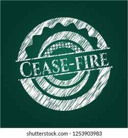 Cease-fire chalkboard emblem