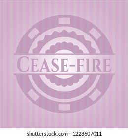 Cease-fire pink emblem