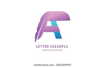 Ceative Alphabet letters Initials monogram logo  AF