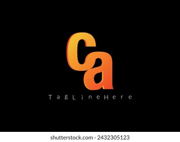 Ceative Alphabet letters Initials monogram logo  CA