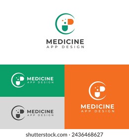 Kreative Medizin App Vektor-Logo.