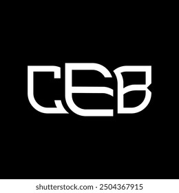 Diseño del logotipo de CEB, logotipo simple y moderno de CEB. Diseño de alfabeto de lujo CEB  