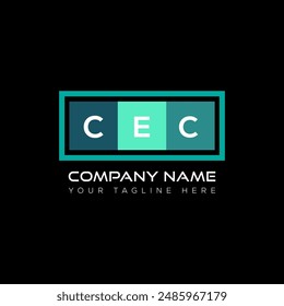 CEC letter logo design on black background. CEC creative initials letter logo concept. CEC letter design.
