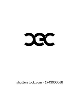 cec letter original monogram logo design