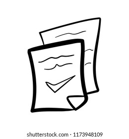 cecklist doodle icon vector 