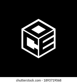 CED letter logo design with black background in illustrator,eps cube logo, vector logo modern alphabet font overlap style. calligraphy designs for logo, Poster, Invitation, etc.