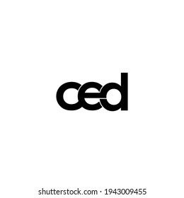 ced letter original monogram logo design