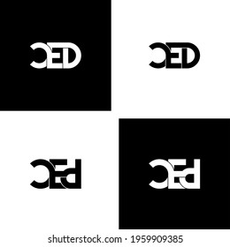 ced letter original monogram logo design