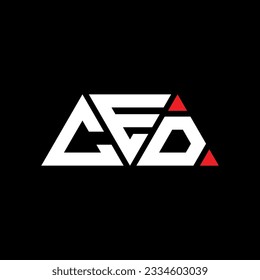Diseño del logotipo de la letra del triángulo CED con forma de triángulo. Monograma de diseño del logotipo del triángulo CED. Plantilla de logotipo vectorial de triángulo CED con color rojo. Logo triangular CED Diseño sencillo, elegante y lujoso.