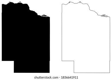 Cedar County, Nebraska (U.S. county, United States of America, USA, U.S., US) map vector illustration, scribble sketch Cedar map