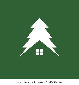 cedar and home logo vector.