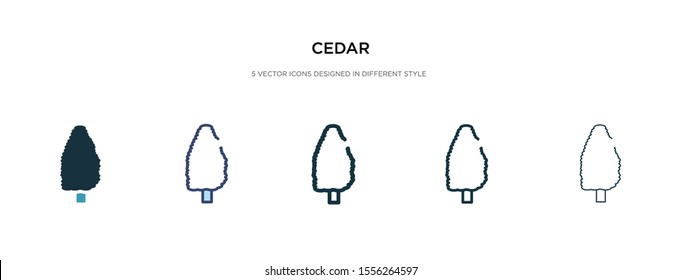 cedar icon in different style vector illustration. two colored and black cedar vector icons designed in filled, outline, line and stroke style can be used for web, mobile, ui