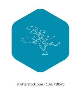 Cedar icon. Outline illustration of cedar vector icon for web