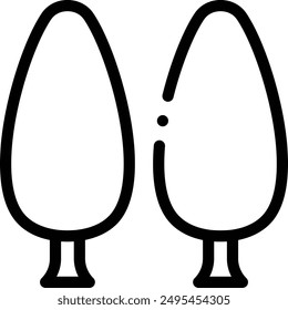 cedar icon. Thin Linear Style Design Isolated On White Background