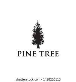 cedar pine tree logo design vector