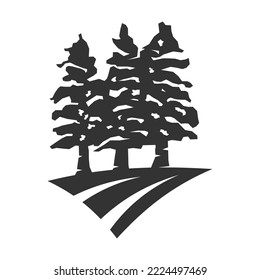 cedar pine tree logo Icon Illustration Brand Identity